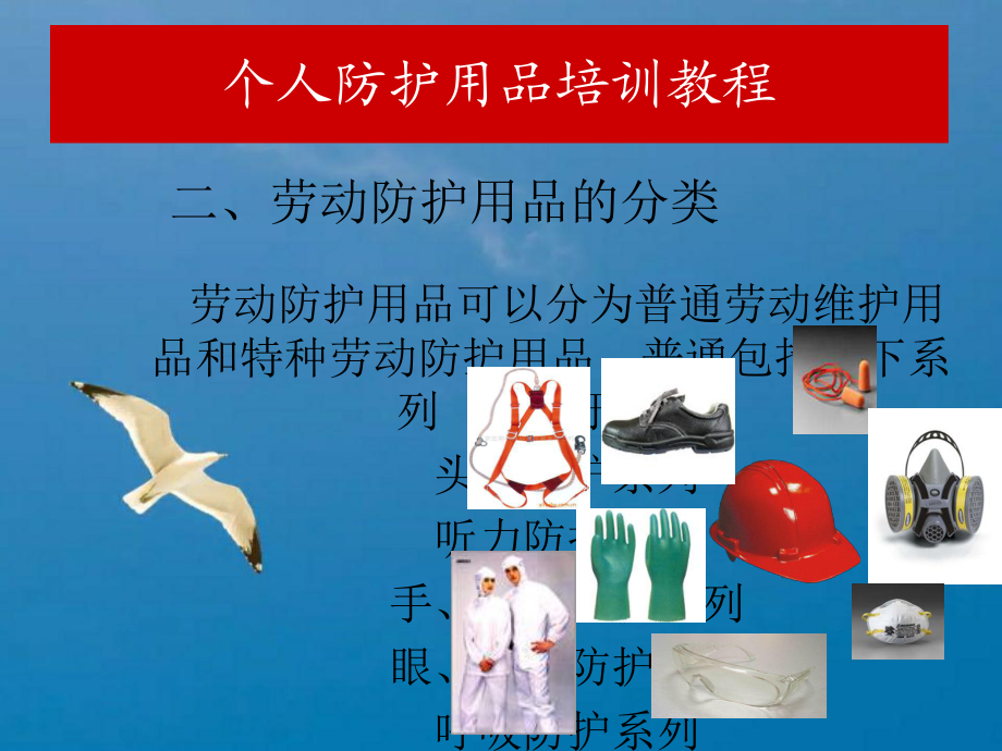 特種勞動防護用品銷售 《個人防護用品培訓(xùn)》PPT課件指南